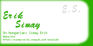 erik simay business card